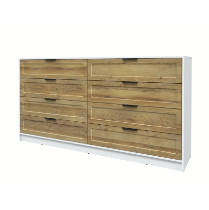 Kомод Тренд КТ-К197 (Белый ЛДСП/ Дуб вотан ЛМДФ) Ш1965 В1020 Г451 Kомод Тренд КТ-К197 (Белый ЛДСП/ Дуб вотан ЛМДФ) Ш1965 В1020 Г451